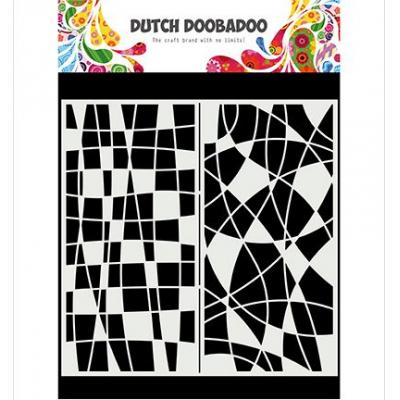 Dutch DooBaDoo Mask Art Stencil - Slimline Mosiaic Line